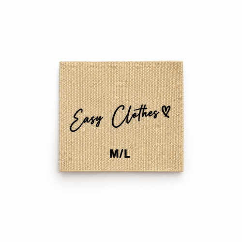 Custom brand and size underwear label