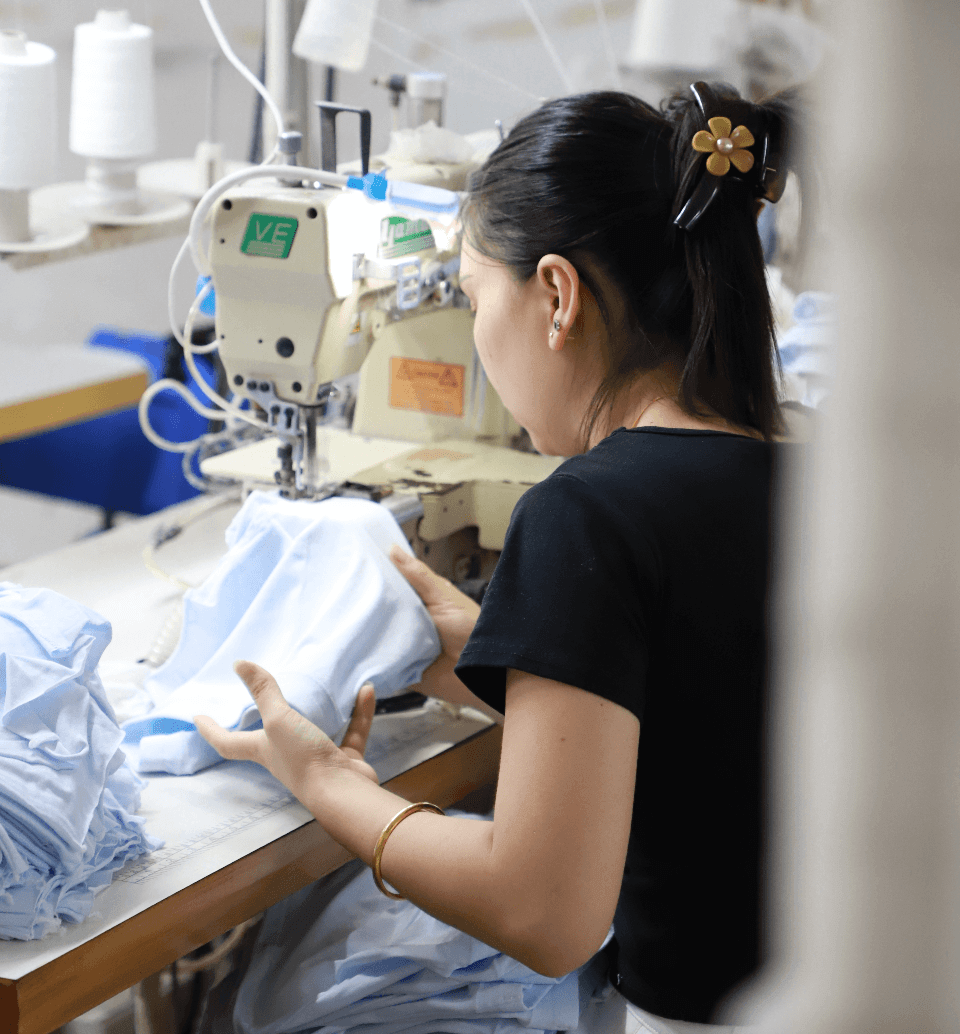 Underwear sewing process at AINIAN