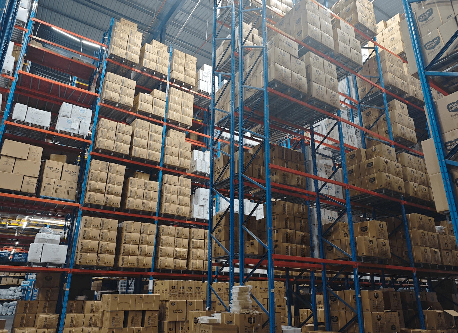 Finished goods warehousing at AINIAN