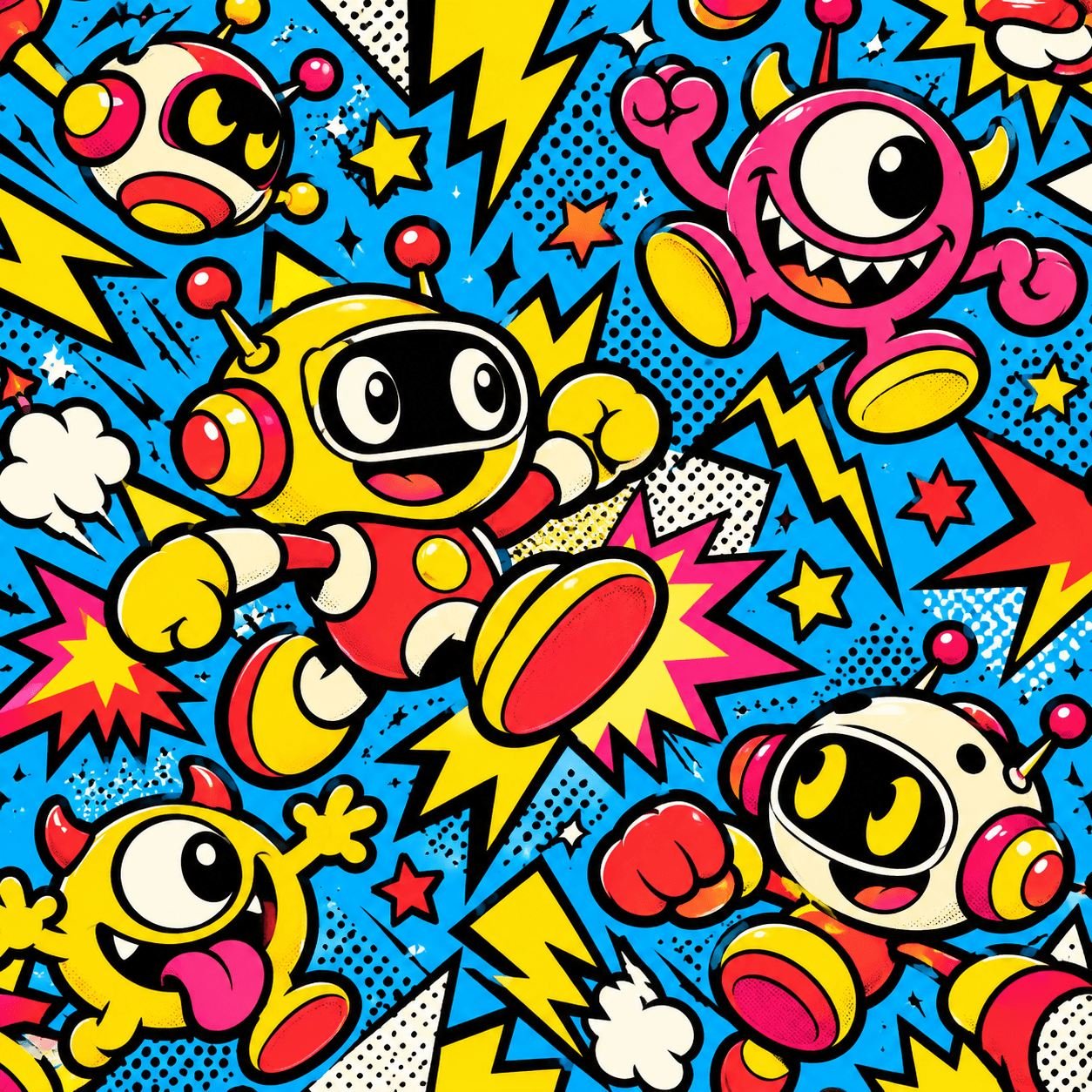 Comic cartoon underwear print