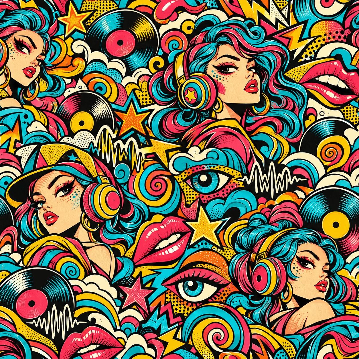 Pop art graffiti underwear print