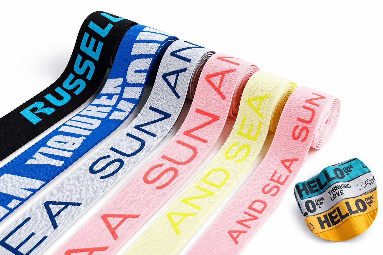 Custom sublimation printing elastic waistbands