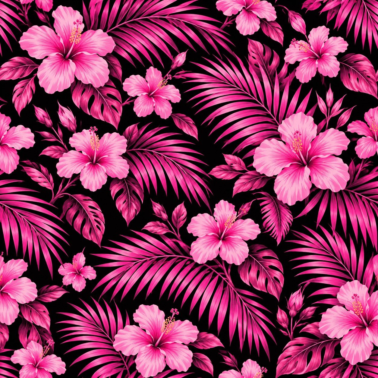 Tropical floral underwear print